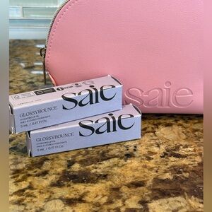 New (2) Saie Glossybounce Hydrating Lip Oils in Remix and Disco